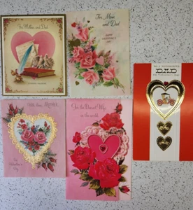 Vintage 5 Valentine Cards Norcross American Greetings Hallmark  - Picture 1 of 2