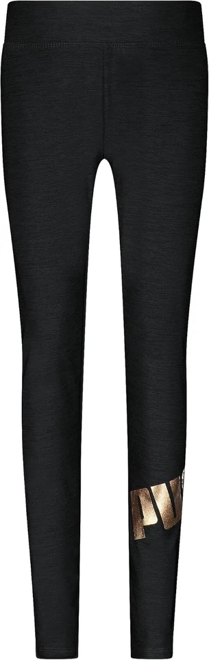 NUEVO Leggings Puma Niñas Negros Talla Pequeña Oro Rosa Logo B1065 Foto 1 de 1