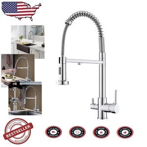 Premium 3-Way Pull Down Kitchen Faucet with Drinking Water Filtration System - Picture 1 of 11