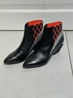 Jady Rose Womens Boots Size 39 - Unique Black Silver Navy And Red Pattern - New