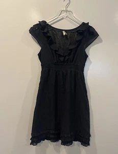 Anthropologie Maeve Charmed Life Womens Wool Blend Dress Ruffle Size 6 - Picture 1 of 7