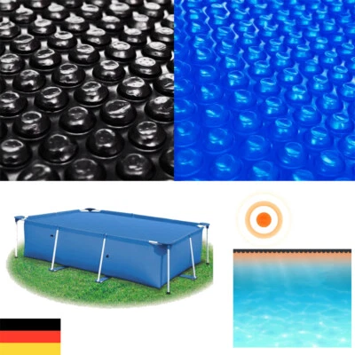 Pool-Abdeckung Plane Abdeckplane Solarplane Solarabdeckung PE Rund/Rechteckig DE - Bild 1 von 4