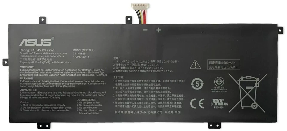 2026 Genuine Laptop Battery C41N1825 For ASUS VivoBook 14 X403FA ADOL14F I403FA - Изображение 1 из 4