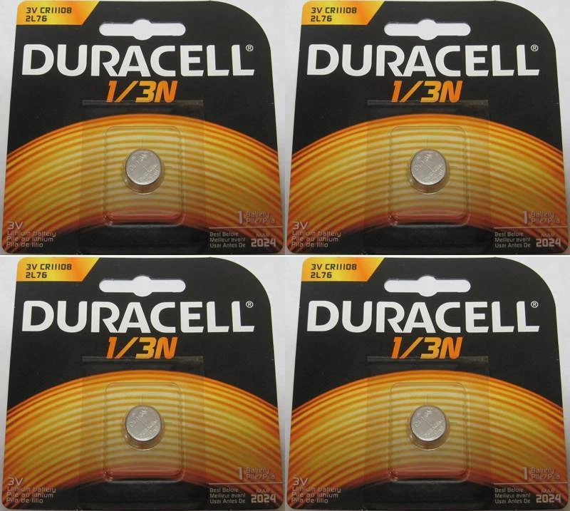 4 baterías de litio Duracell DL1/3N CR1/3N 2L76 3V Foto 1 de 1