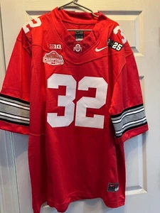 TreVeyon Henderson Ohio State National Championship Buckeyes Red Jersey - Picture 1 of 5