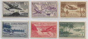 CZ C15-C20, 1939 Airmails, Canal Opening, MOG, LH, F/VF - Picture 1 of 2