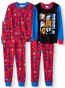 Lego Star Wars 4 PC Long Sleeve Tight Fit Cotton Pajama Set Boy Size 10 - Picture 1 of 1