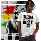 Reggae T-Shirt Roots Rock Rasta Flagge Jah Rastafari Haile Selassie Löwe Feeling Irie