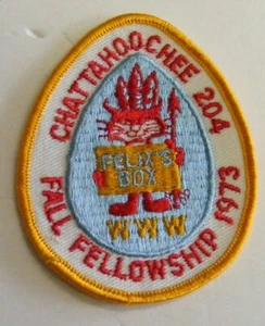 1973 CHATTAHOOCHEE LODGE FALL FELLOWSHIP ORDER OF THE ARROW PATCH - Picture 1 of 2
