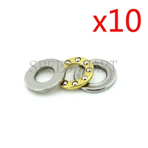 10 rodamientos de bolas de empuje axial F6-12M 6 mm x 12 mm x 4,5 mm - Imagen 1 de 4