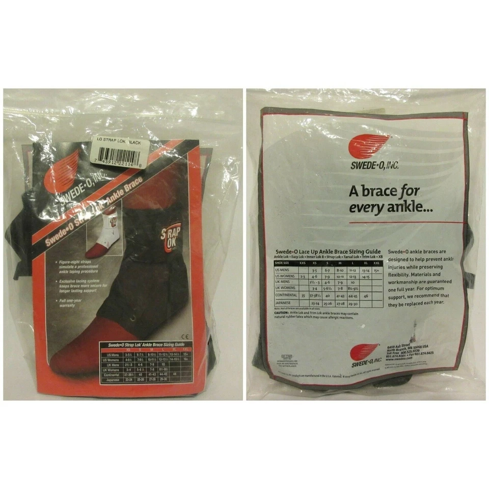 Correa Swede-O Lok Tobillera Fundida Atlético Soporte Deportivo Grande L Cinta de Tobillo Foto 1 de 4