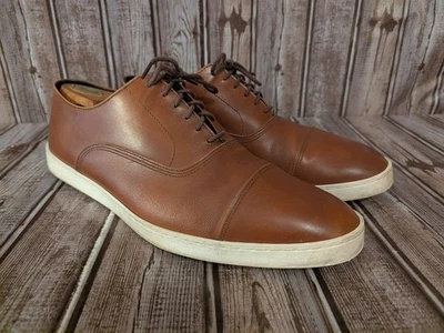 Talla 9.5 E Allen Edmonds Park Avenue Marrón Cuero Gorra Oxford Tenis Zapatos 4322 Foto 1 de 4