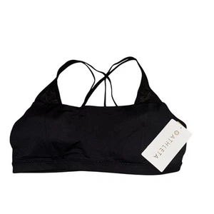 Athleta Strappy-Go-Lucky Sports Bra Women's Size XL Black Powervita UPF 50+ NWT - Picture 1 of 9
