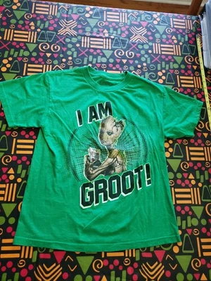 Marvel Avengers Infinity War - Camiseta Verde Niño I Am Groot Talla Grande 10-12  Foto 1 de 4
