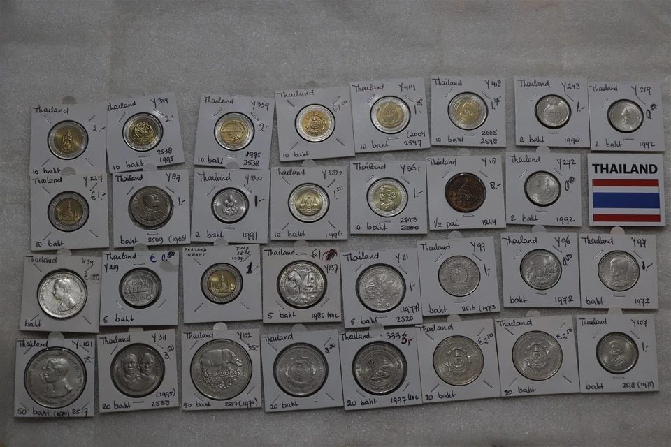🧭 🇹🇭 THAILAND SUPER COIN COLLECTION MANY RARE B66 #456 - Photo 1/4