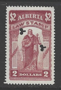 Bigjake: Alberta, AL-24,  $2.00 Law Stamp - Revenue - Picture 1 of 2