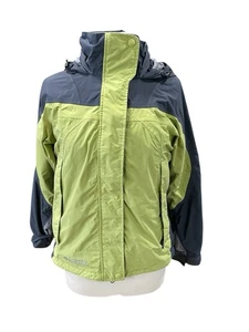 COLUMBIA SPORTSWEAR Giacca impermeabile verde/grigio con cappuccio donna taglia small - Foto 1 di 15