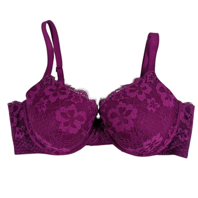 Sutiã Feminino Victoria's Secret Dream Angels Uplift Semi Demi Tamanho 38DD Magenta VS - Imagem 1 de 4