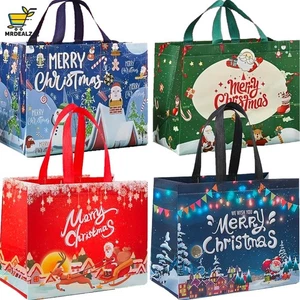 BELSVOR 4 Stück Weihnachtstüten, Geschenktüten Weihnachten Groß 32,5 × 25 × - Bild 1 von 10