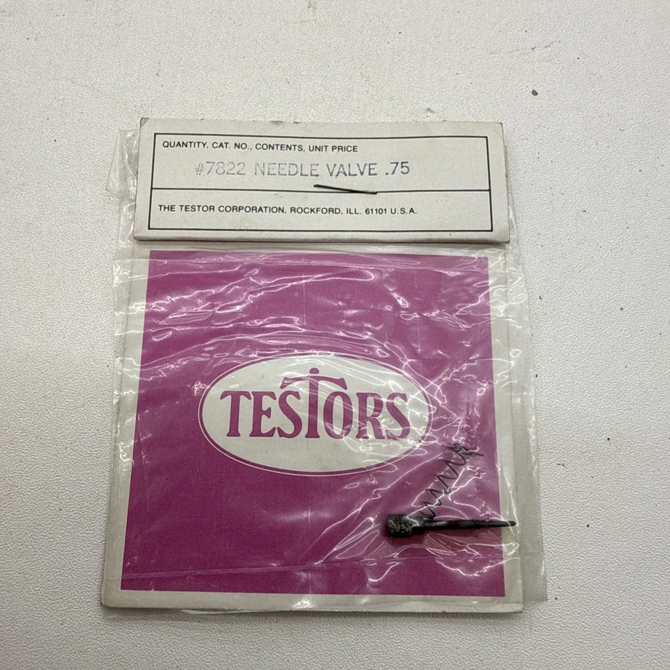 Vintage Testors RC Plane Original Replacement Part #7822 Needle Valve & Spring
