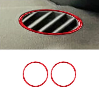 2Pcs Red Carbon Fiber Interior Defogger Air Vent Cover Trim For Audi TT 8N - image 1 of 4