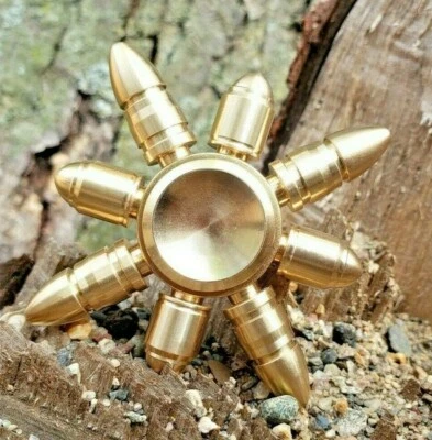 Balas de Latón Sólido Calidad Fidget Spinner Niños Niñas Niños Adultos TDAH Enfoque  Foto 1 de 4