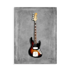 Stampa su Tela su Carta Poster o Quadro Rogan Mark Fender Jazzbass74 - Picture 1 of 2