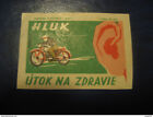 Hluk Motorcycle Moto Motocyclisme Poster Stamp Vignette Czechoslovakia