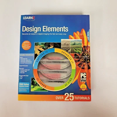 Learn 2 Digital Elements Design Suite (Windows CD-Rom) Full Version *NEW* - Image 1 of 4