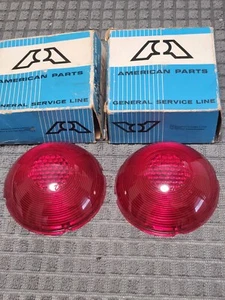 Matched PAIR NOS Glo-Brite 352 Pontiac 1948 1950 PLASTIC Tail Light Lens 5937950 - Picture 1 of 1