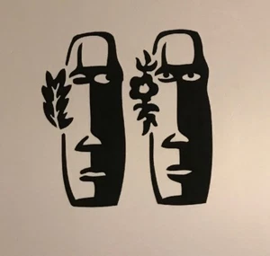 Hawaii Tiki Sticker - Boy Girl Tiki Man Woman Paradise Surf Islands Tikis - Imagen 1 de 3