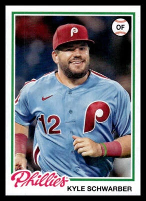 2022 Topps Archives Kyle Schwarber  1978 Topps Design 141 Philadelphia Phillies - Image 1 of 2