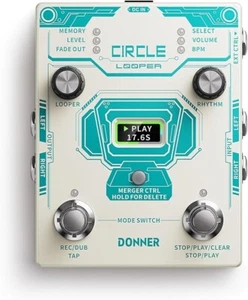Donner Circle Looper Pedal Drum Machine, 2 in 1 large-Circle Looper, white - Picture 1 of 6