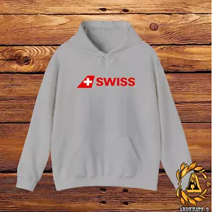Sudadera con Capucha Swiss International Airlines Logo Negra/Azul Marino/Blanca/Gris S-5XL - Imagen 1 de 13
