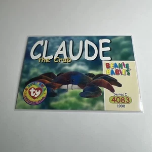 Ty Beanie Babies Claude the Crab 4083 Trading Card Single Series I 1998 - Picture 1 of 10
