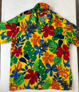 Polo Ralph Lauren Men's Medium  Classic Fit Hawaiian Viscose Camp Shirt Floral - Picture 1 of 8