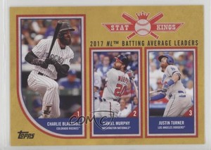 2018 Topps Big League Stat Kings Trio Gold Daniel Murphy Justin Turner #315