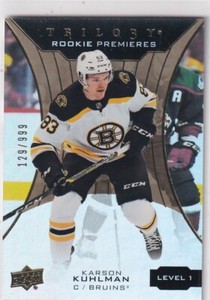 19/20 UD TRILOGY KARSON KUHLMAN RC SP ROOKIE /999 #53