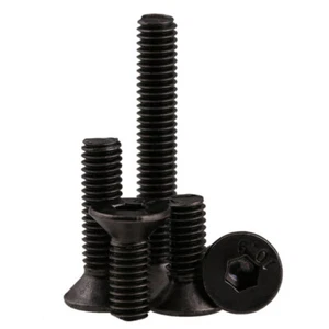 Tornillos de cabeza avellanada plana M2-M6 hexagonal Allen pernos níquel negro DIN7991 - Imagen 1 de 12