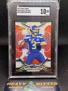 2015 Topps Finest #50 Red Refractor /99 ✨SGC 10 POP 1✨ RUSSELL WILSON Seahawks - Picture 1 of 2