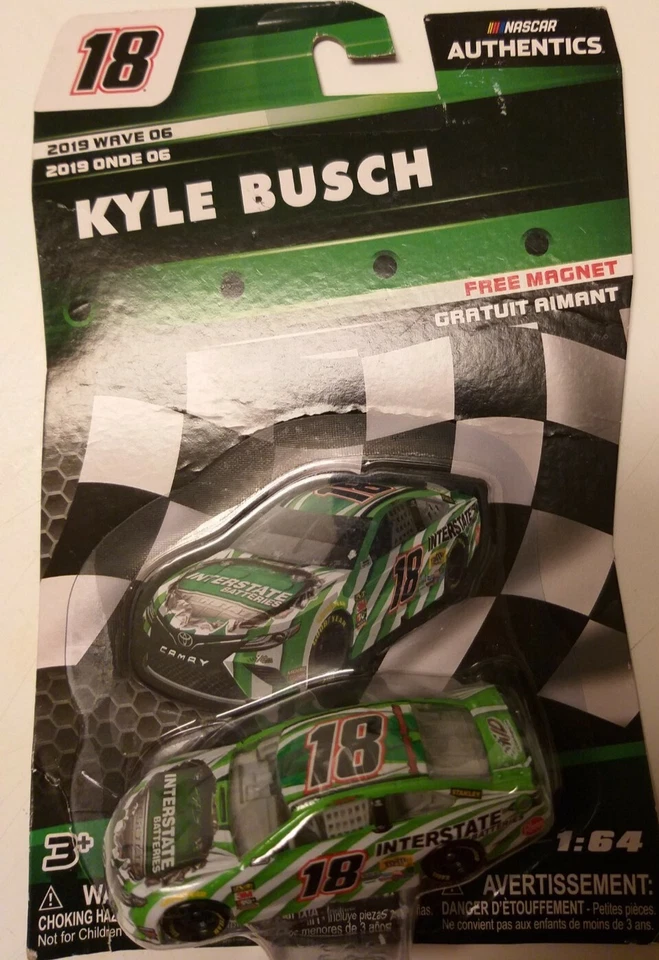 #18 KYLE BUSCH INTERSTATE TOYOTA CAMRY 2019 WAVE06 LIONEL NASCAR AUTHENTICS 1/64 - Image 1 of 1