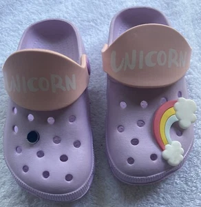 Toddler Little Kids Unicorn Shower Pool Slide Sandals Non-Slip Summer Slippers - Picture 1 of 4