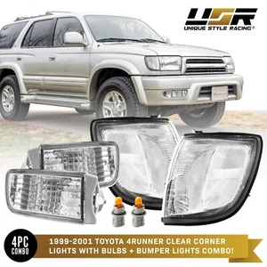 CLEAR Lens Corner + Bumper Signal Light For 1999-2001 Toyota 4Runner 4 Runner - Picture 1 of 2