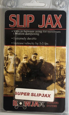 Bowjax #1040s 4ea Slip Jax Black Bow String Dampener Silencer For Bowhunting-NEW - Image 1 of 4