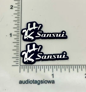 Sansui Speaker Badge Logo Emblem Custom Made Incised Acrylic PAIR - Picture 1 of 5