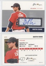 2007 Just Minors Just Auto Silver Auto /10 Dustin Evans #JA-13 Auto
