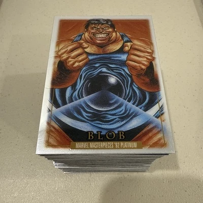 2024 Marvel Masterpieces '92 Platinum Complete Base Set 1-100 (Error) - Image 1 of 3