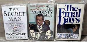 RARE! 3 SIGNED HC Books Bob Woodward & Carl Bernstein All the Presidents Men 1st - Picture 1 of 22