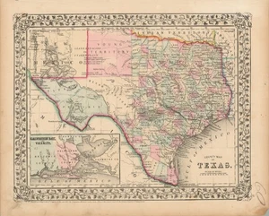Mapa de Texas del condado de Mitchell 1867 - Imagen 1 de 1