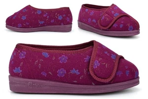 Zapatillas de ajuste ancho para mujer Zapatillas extra anchas Damas 4E Ancho EEEE Cierre táctil - Imagen 1 de 5